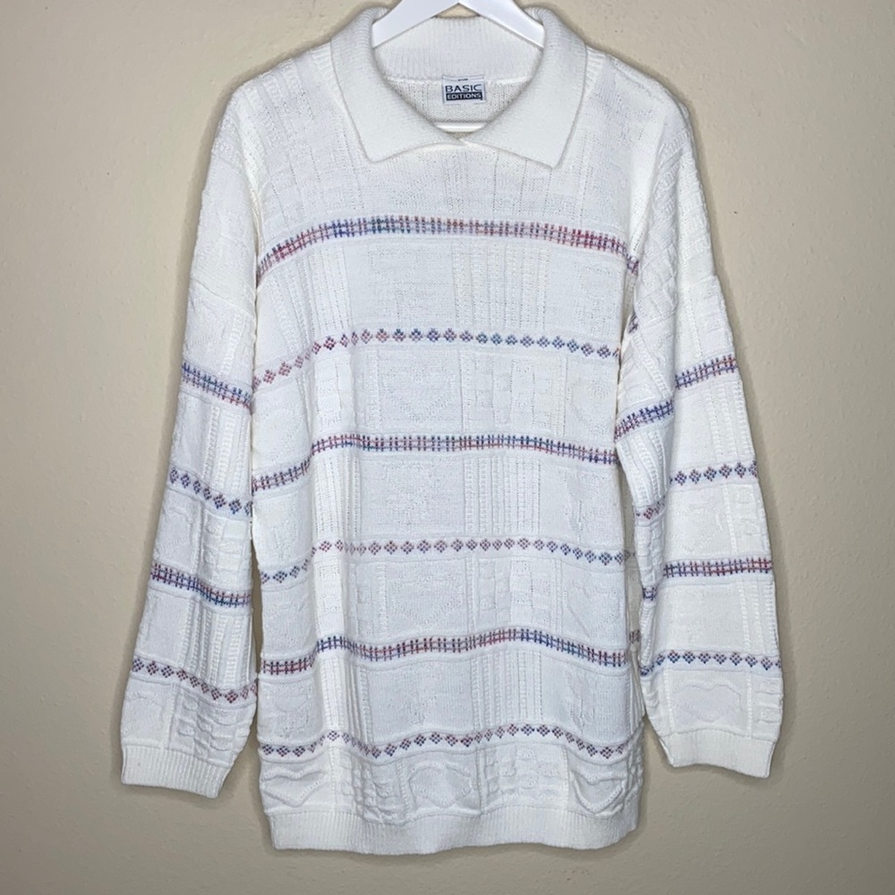 Vintage Collared Granny Sweater‎